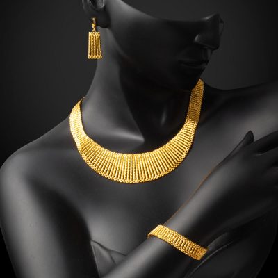 Kleopatra Parıltılı 14K Gold Takı Seti - 14K - 63.5g - EZ Gold