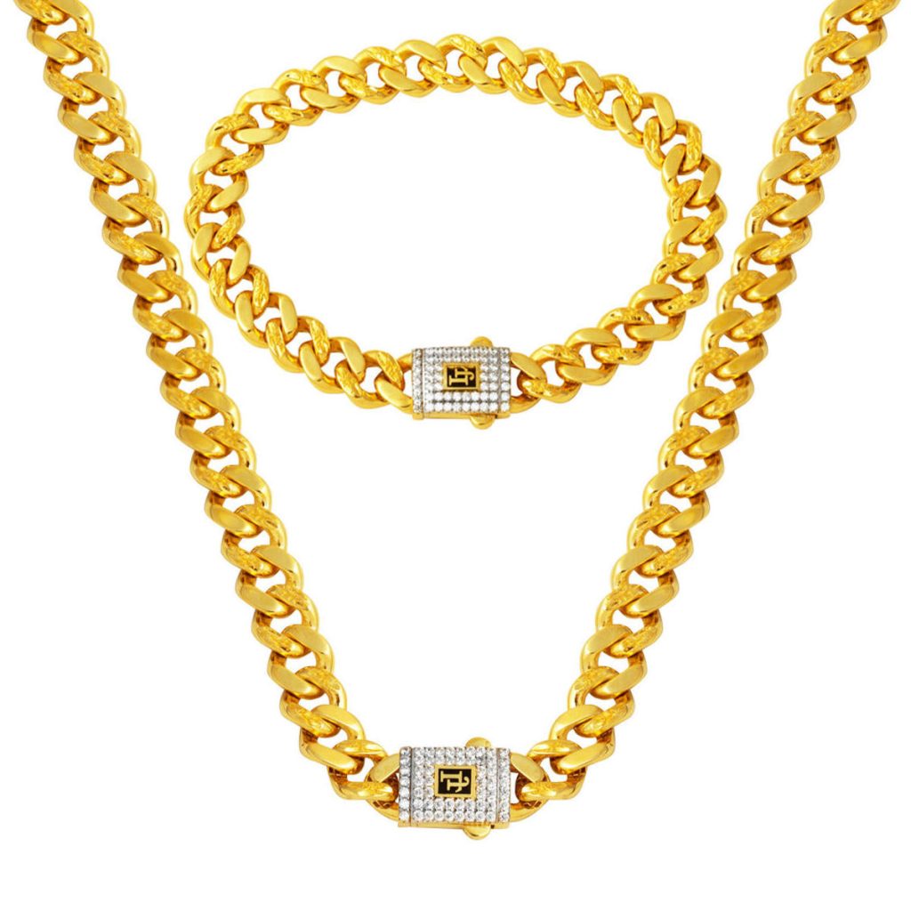 22 Carats Desen Or Gourmette Parure