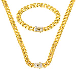 Desenli 14 Karat Gold Curb Set