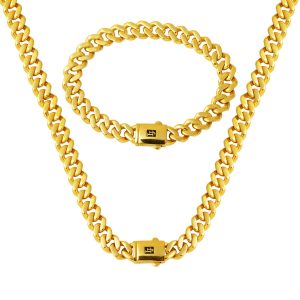 Gourmette a Chaine 14 Carats Or Bijou Parure