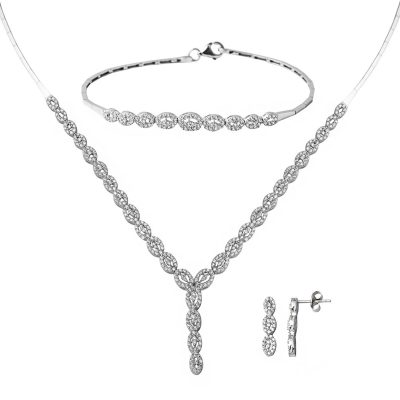 Mela Blanc Or Parure