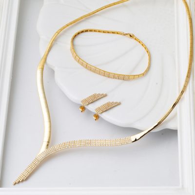 Rivière Design Jaune Or Düğün Seti - 14K - 20.56g - EZ Gold