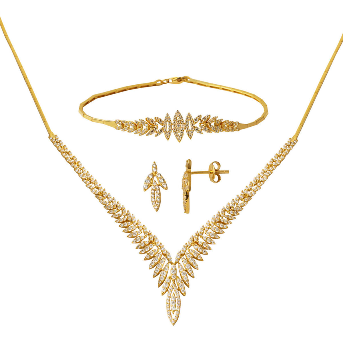 Zambak 14 Karat Gold Set