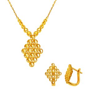 Bal Peteği 22 Karat Gold Jewelry Set