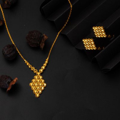 Bal Peteği 22 Ayar Altın Takı Seti - 22K - 10.5g - EZ Gold