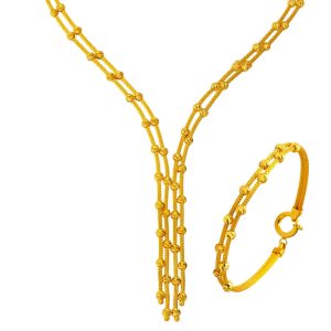 Boules Boules Tressé Or Bijou Parure 14 Carats
