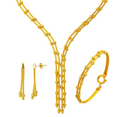 Doric Woven 14K Gold Düğün Seti