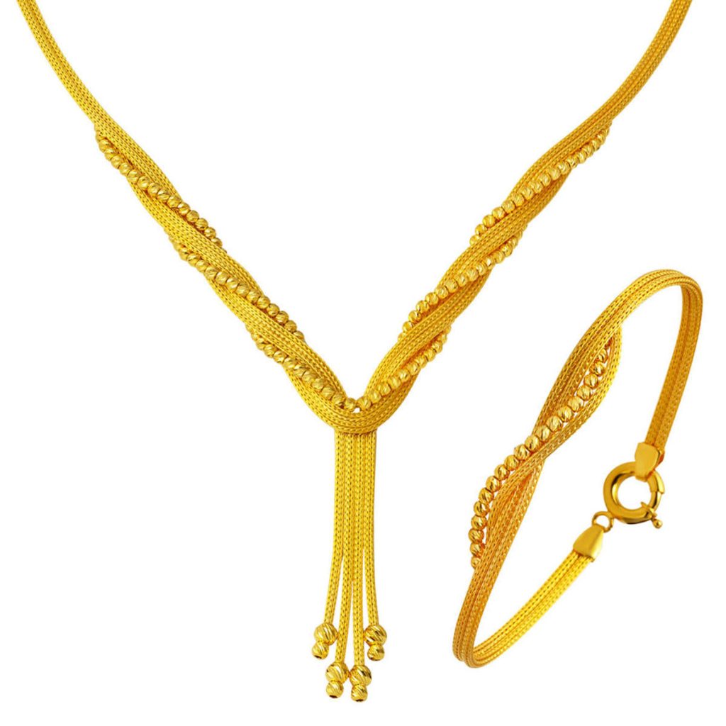 Lierre Doriquelı 14 Carats Or Gerdanlık Bracelet Set