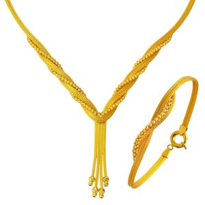 Lierre Doriquelı 14 Carats Or Gerdanlık Bracelet Set