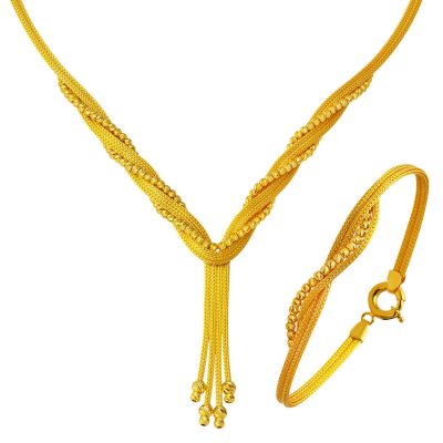 Lierre Doriquelı 14 Carats Or Gerdanlık Bracelet fin Set