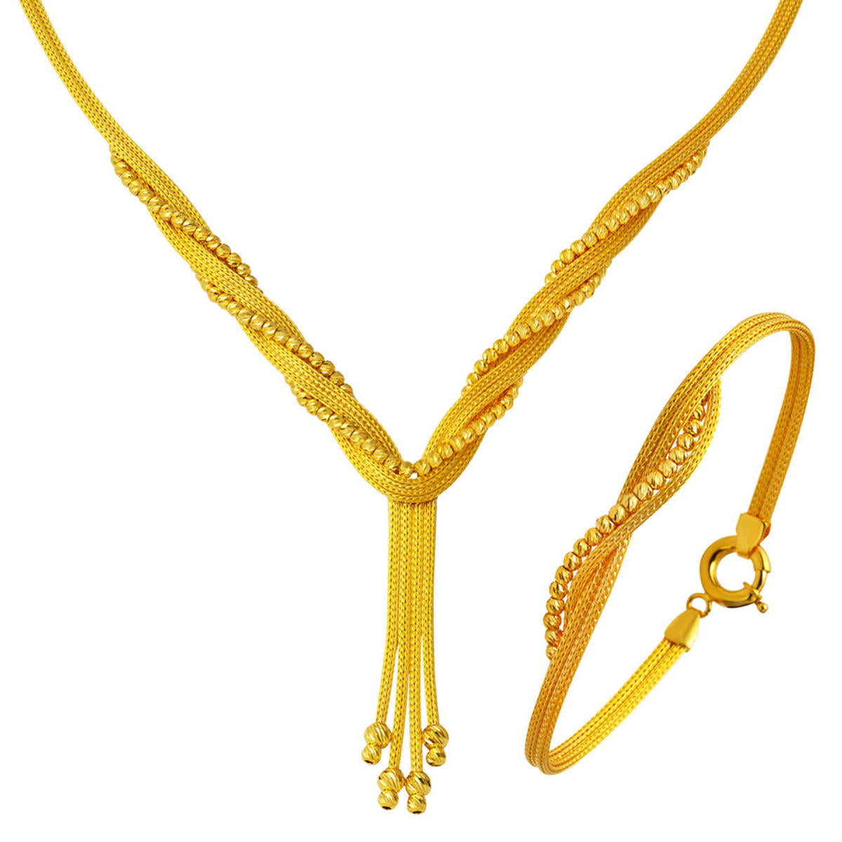Ivy Doriclı 14 Karat Gold Gerdanlık Bracelet Set