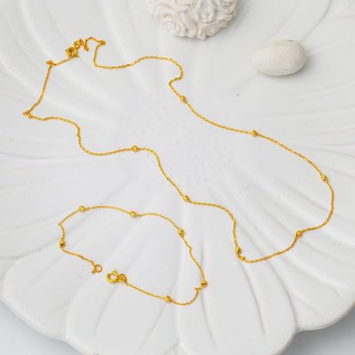 22K Necklace Braceletli Spor Gold Set - 22K - 3.48g - EZ Gold
