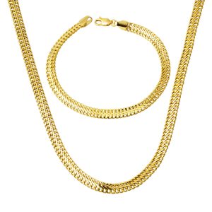 Örme Chain 14 Karat Gold İkili Set