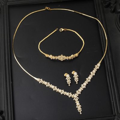 Sarı Gold Modern Design 14K with Stones Set - 14K - 19.79g - EZ Gold