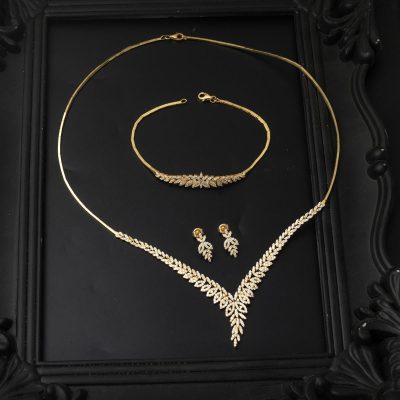 Feuille à Design 14 Carats Jaune Or Set - 14K - 18.2g - EZ Gold