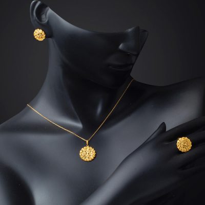 Fleur de Vie 22 Carats Spor 3&rsquo; Or Takı Seti - 22K - 14.94g - EZ Gold