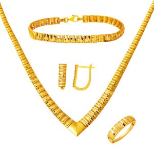 Çavuş Model 22 Karat Yellow Gold Wedding Set