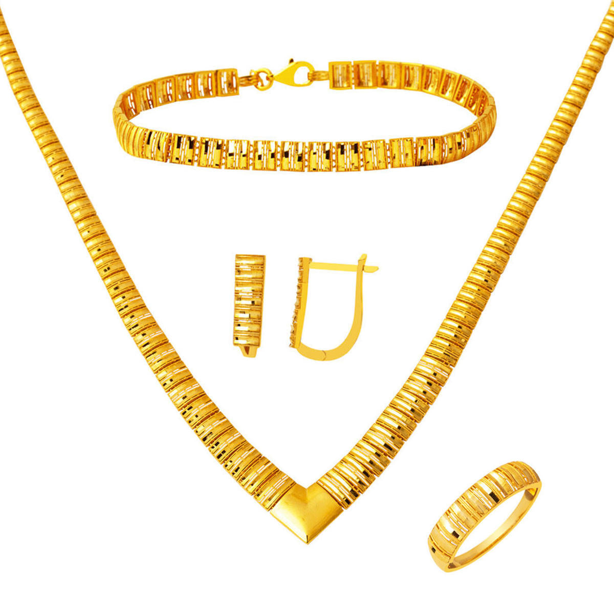 Çavuş Model 22 Carats Jaune Or Mariage Parure