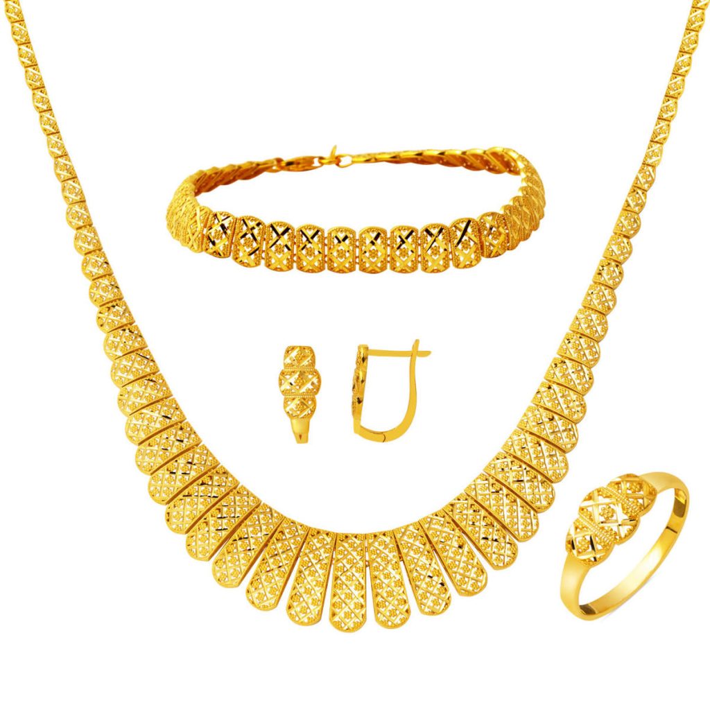 Kalem İşlemeli Italien 14 Carats Or Mariage Parure