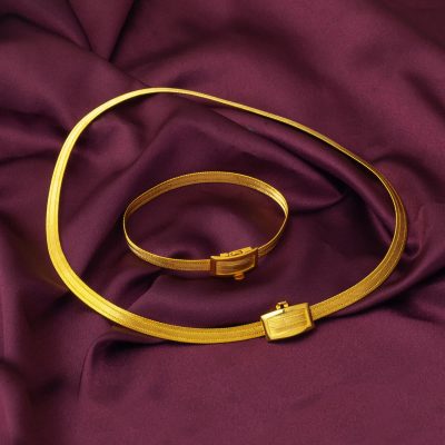 Klasik with Clasp 3 Row Trabzon Mesh Set Gold - 14K - 19.46g - EZ Gold