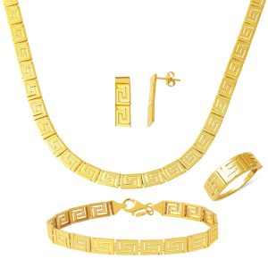 Versage 14 Carats sans Pierre Or Mariage Bijou Parure