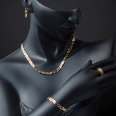 Versage 14 Carats sans Pierre Or Düğün Takı Seti - 14K - 24.77g - EZ Gold