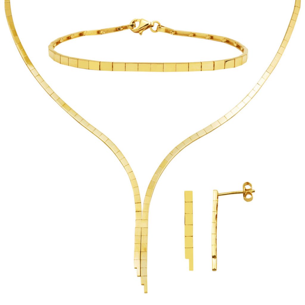 sans Pierre Su Yolu 14 Carats Or Bijou Parure