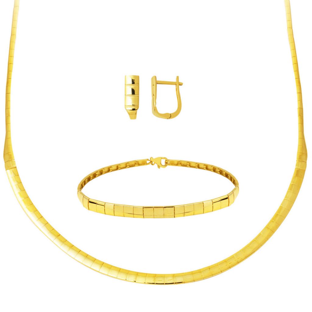 Dolunay 14 Carats Or sans Pierre Filigrane Bijou Parure