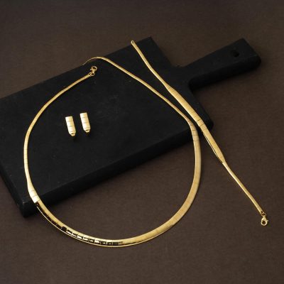 Dolunay 14K Gold Plain River Takı Seti - 14K - 20.22g - EZ Gold