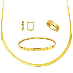 14 Karat Dolunay Plain Filigree Set