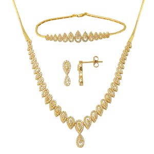 Gouttelar Jaune Or avec Pierres Bijou Parure