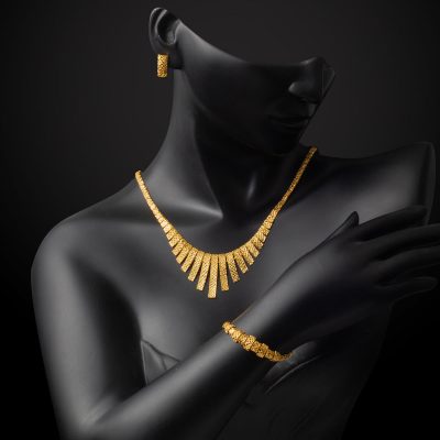 Modern à Design 22 Carats Or Düğün Seti - 22K - 35.31g - EZ Gold