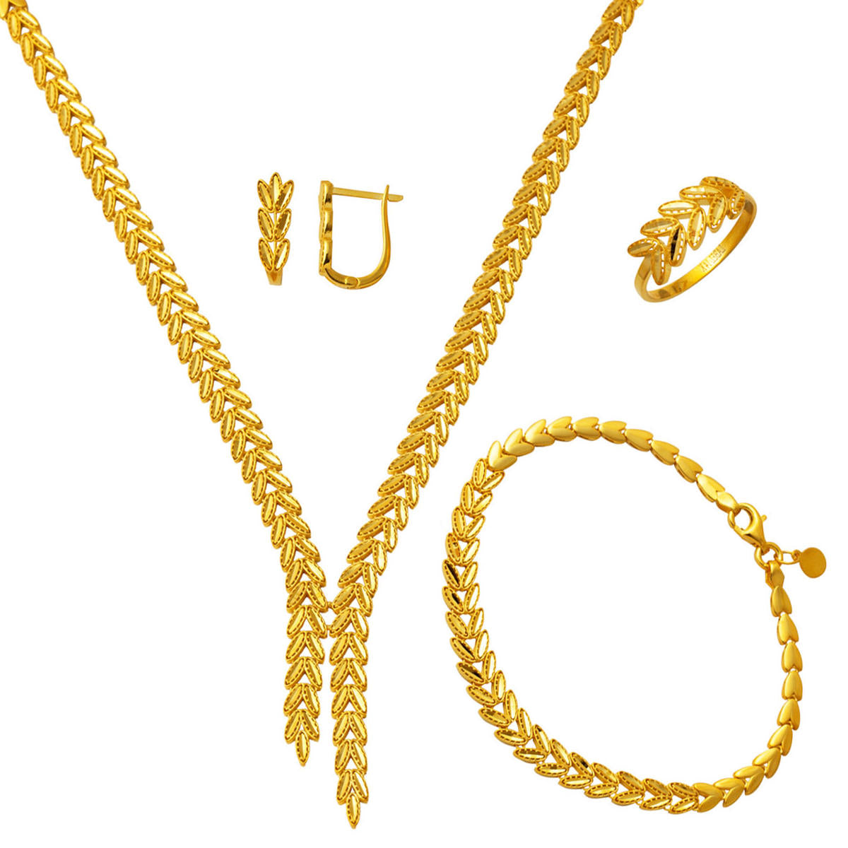 Başak Model 14 Karat Gold Wedding Set