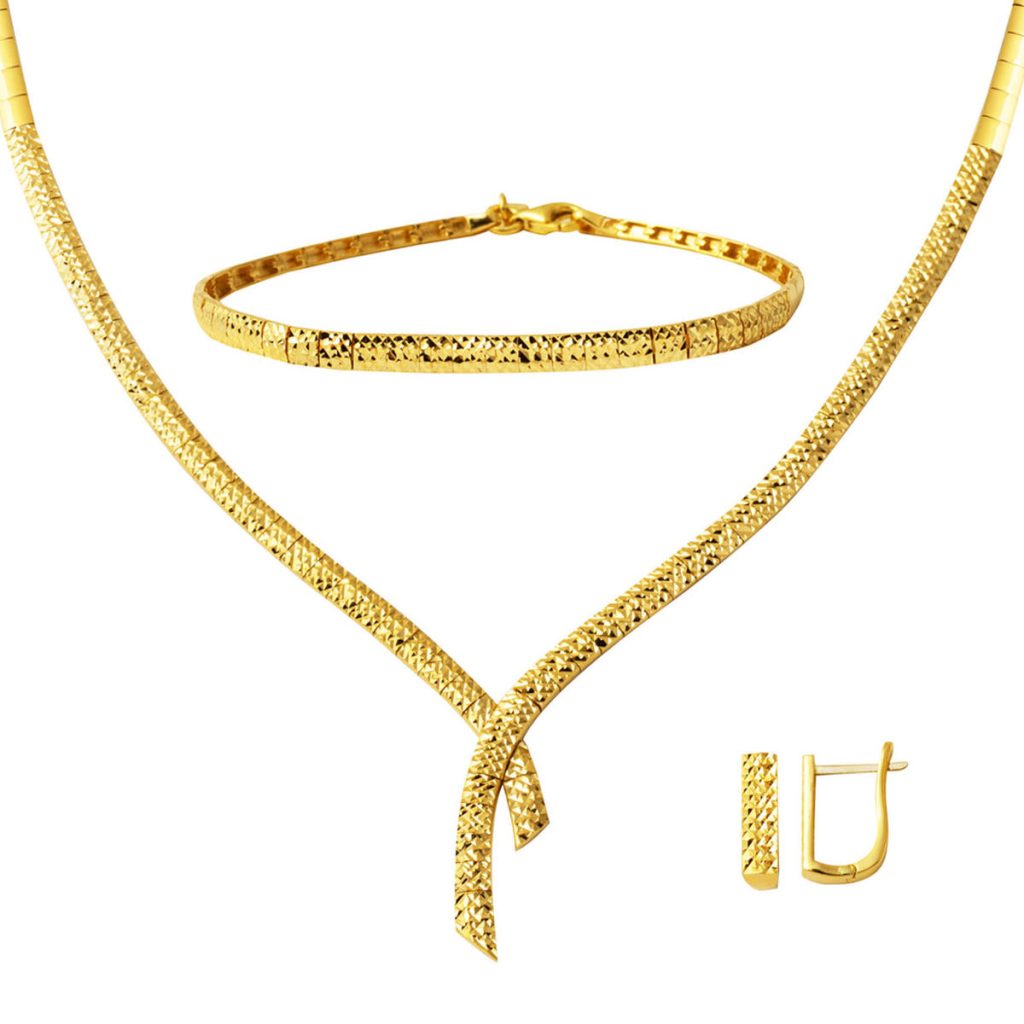 Sarkıt 14 Karat Yellow Gold Jewelry Set