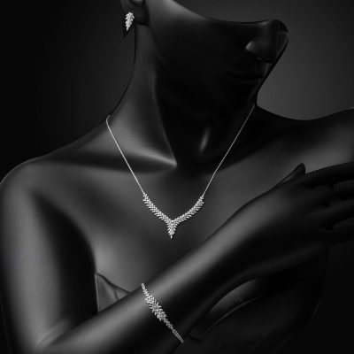 Ivy 14K White Gold Takı Seti - 14K - 10.09g - EZ Gold