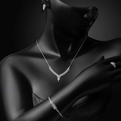 Hanımeli 14 Carats Blanc Or Takı Seti - 14K - 11.83g - EZ Gold