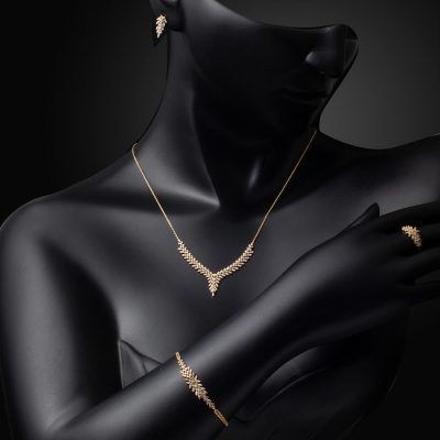 Ivy 14K Gold Hanımeli Set - 14K - 11.21g - EZ Gold