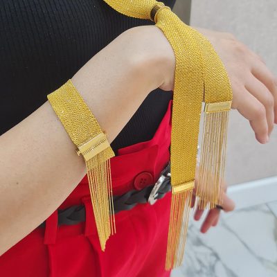 Altın Fular 22 Ayar Tül Set Takımı - 22K - 130g - EZ Gold