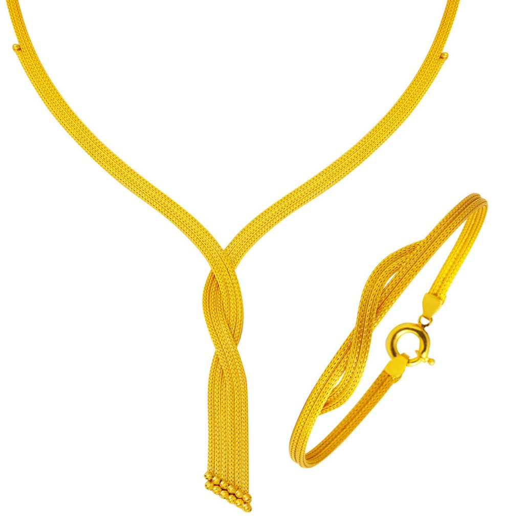 Gerdanlık – Bracelet 14 Karat Braided Gold Set