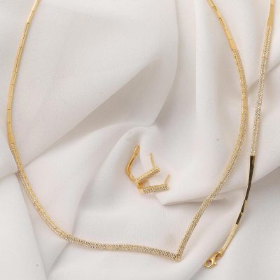 Ve Suyolu 14 Ayar Altın Set Takımı - 14K - 14.77g - EZ Gold