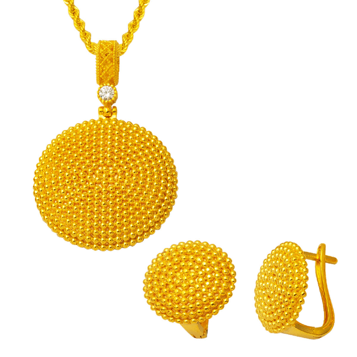 Tılsım Beypazarı Collier & Boucle d'oreille Or Set