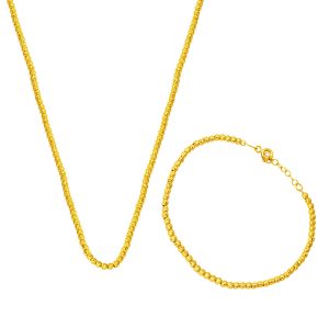 Top Or Dizili 22 Carats Or Chaine Set