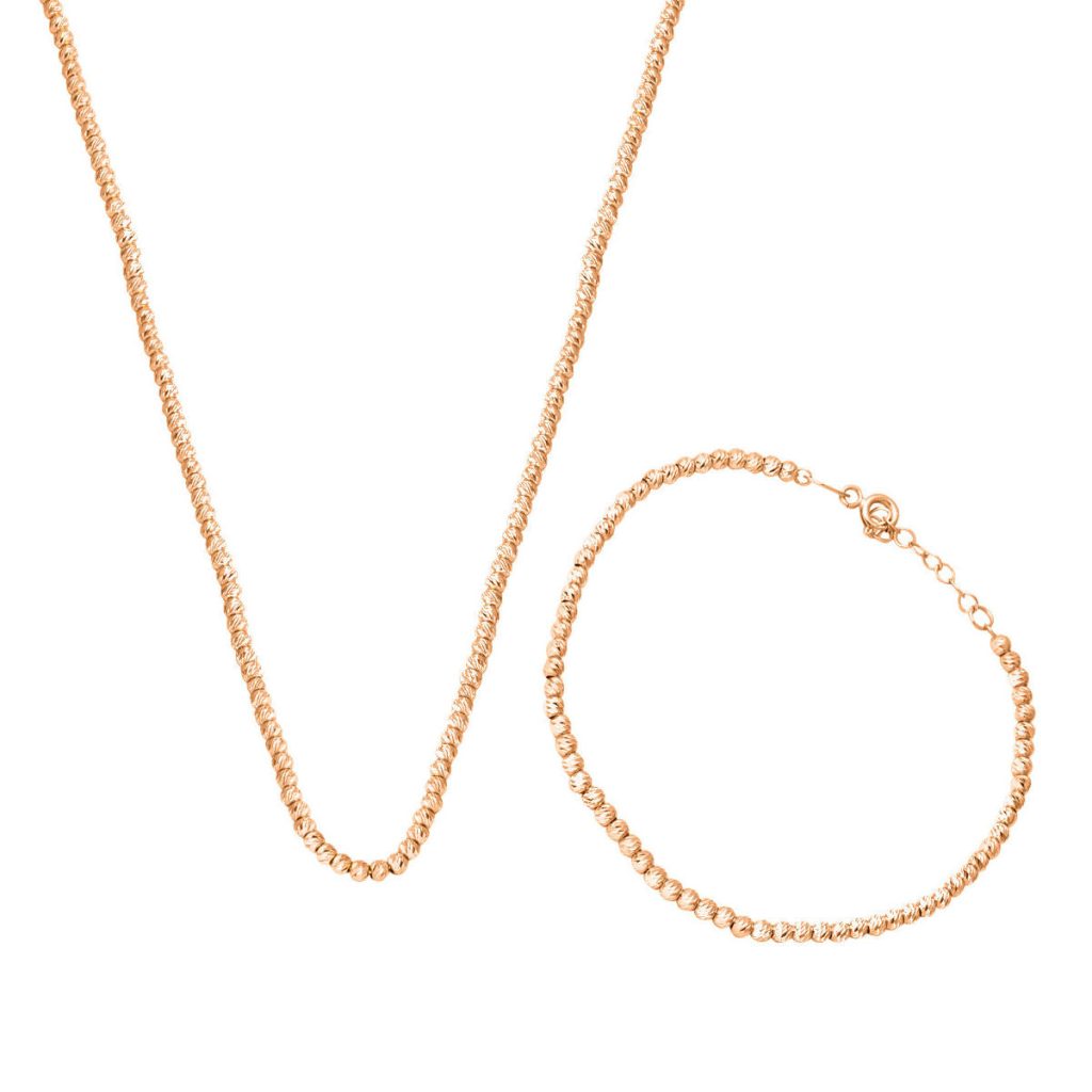 Top en Or Collier ve Bracelet finli Rouge Or Bijou Parure