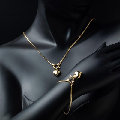 Kalpli 14 Ayar Altın Zincir Takı Seti - 14K - 12.81g - EZ Gold