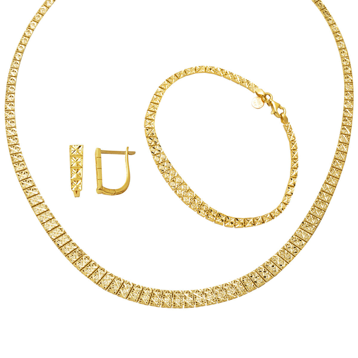 Plain 14 Karat Gold Wedding Set