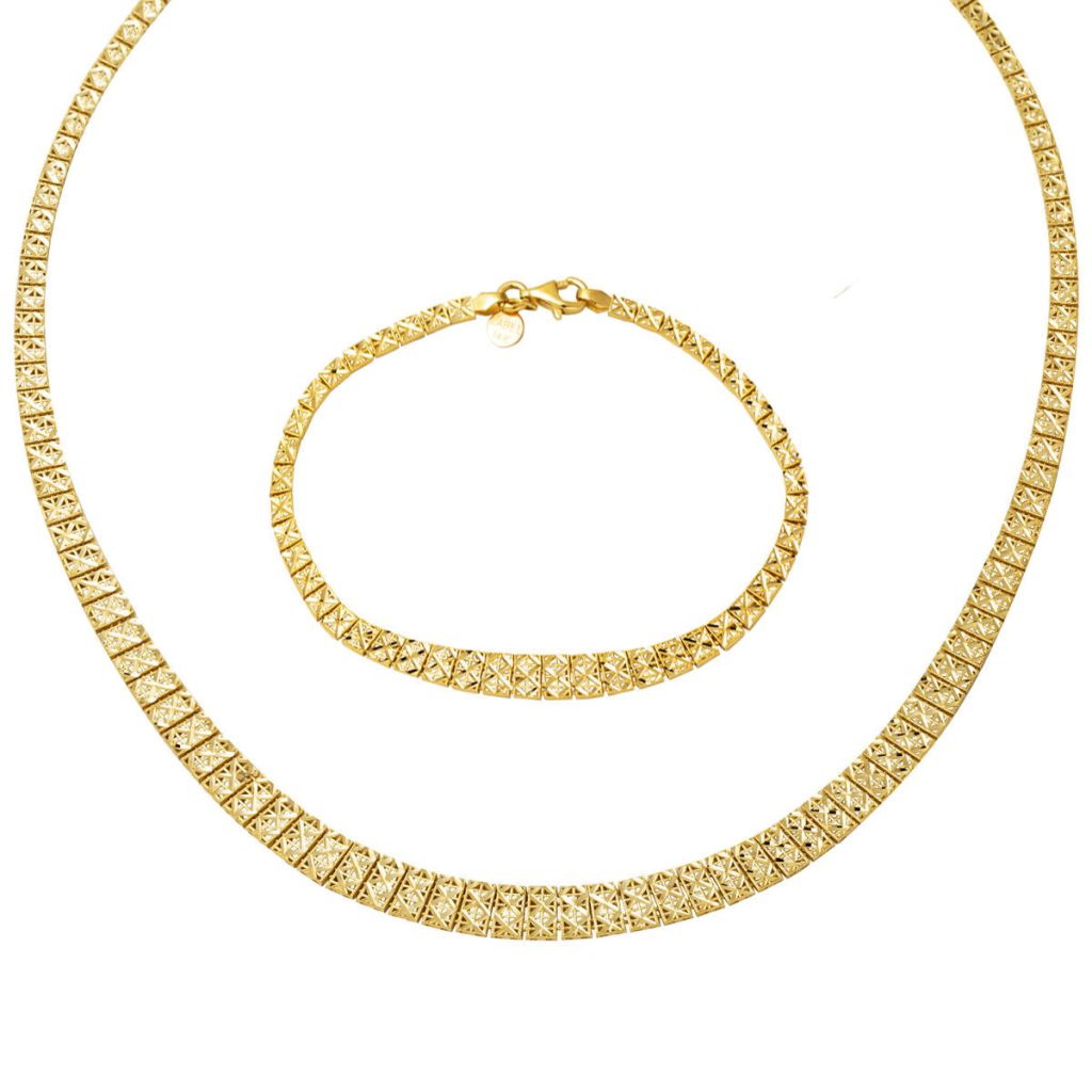 Bracelet & Gerdanlık Or Mariage Parure