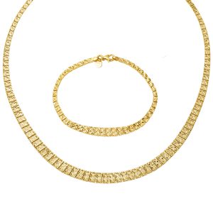 Bracelet & Gerdanlık Or Mariage Parure