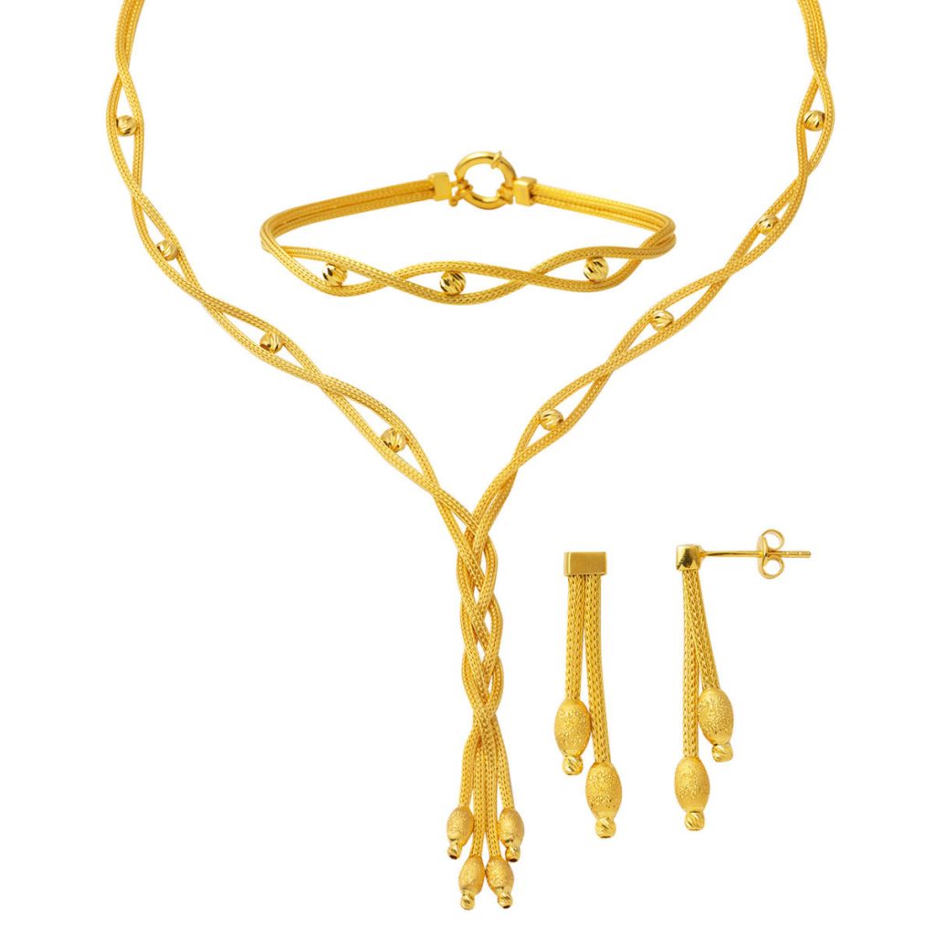 Tresse a Chaine 14 Carats Or Bijou Parure