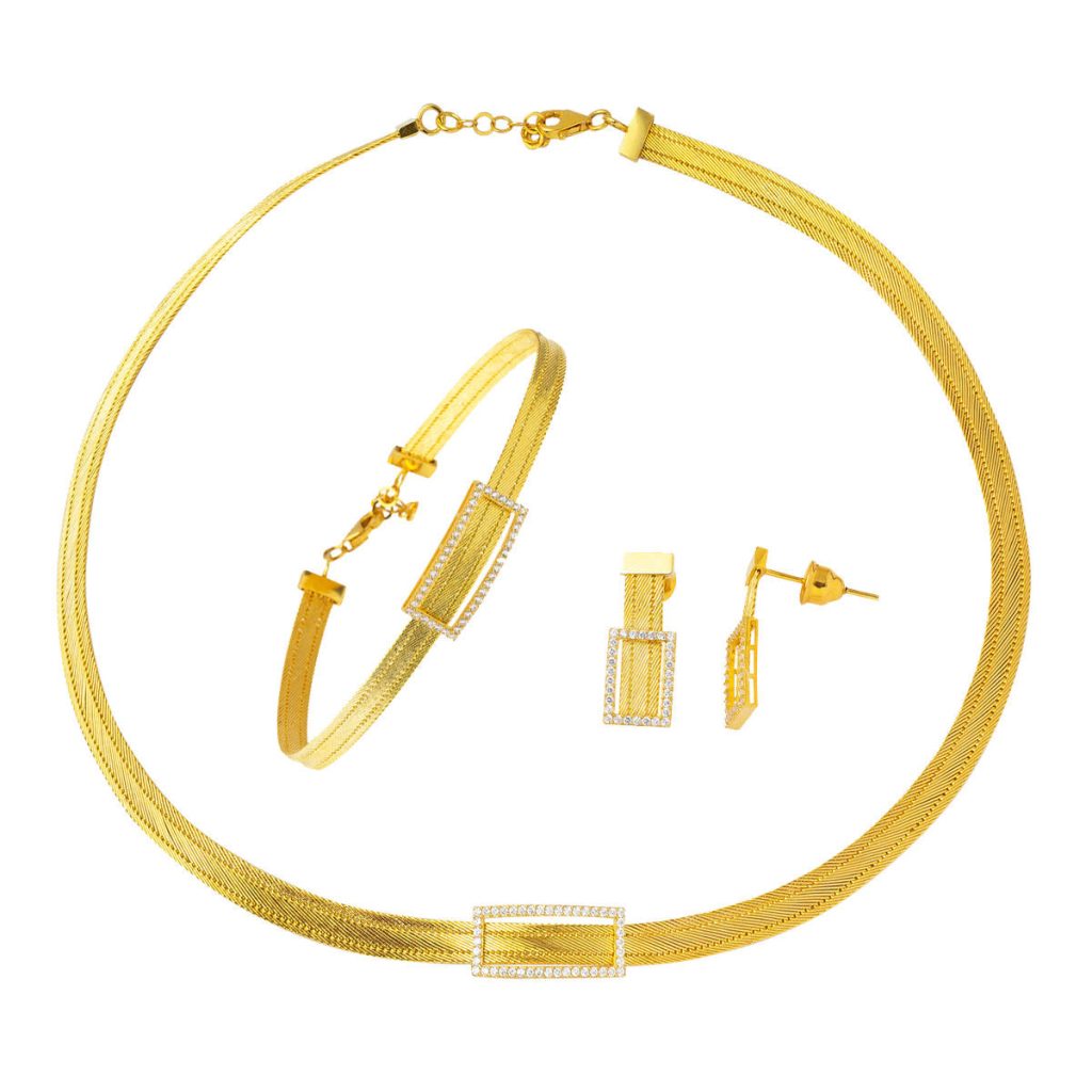 14 Karat Gold Trabzon Woven Set