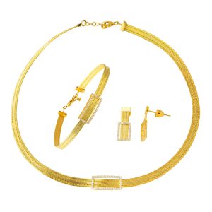 14 Carats Or Trabzon Tresse Set